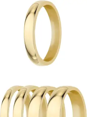 Treuheld® | Edelstahl Ring | Gold | 48 Größen