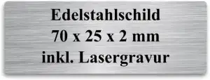 WIENS3D Klingelschild Edelstahl mit Gravur | Namensschild - Türschild - Gartensc