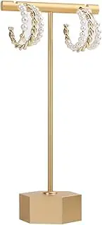 GemeShou Gold Metall T-Bar Ohrringständer, Kleiner Hänger Display, Einzelhandel Präsentationshalt...