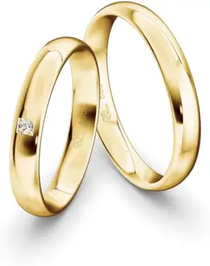 JC Trauringe Gold 585 Paarpreis Poliert I Traumhafte Eheringe 3,5 mm I Einzigart