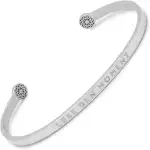 SIMPLE PLEDGE | Lebe den Moment Armreif | Armband Damen mit Gravur in Silber, Gold, Roségold | Perfekt als Schmuck Geschenk | Blindgravur