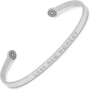 SIMPLE PLEDGE | Lebe den Moment Armreif | Armband Damen mit Gravur in Silber, Gold, Roségold | Perfekt als Schmuck Geschenk | Blindgravur