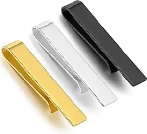 3er Pack Krawattenklammer, Krawattenklammern für Herre, Edle Metall Tie Clips fü