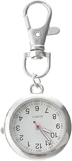 Hemobllo Taschenuhr mit Schlüssel Schnalle, Metall Uhr, Clip auf Uhr, Glas Quarz Pocket Watch Boo...