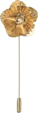 PATIKIL Reversnadel für Männer, Herren formale Metallreversnadel Blumenreversnadel Brosche Rosenblumen-Nadel für Hochzeitsbankett-Eventanzug, Gold