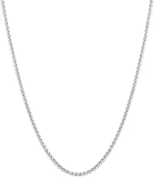 Esrael 2/3mm Silber Weizen/Venetian Edelstahl Kette für Männer und Jungen, Robus
