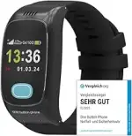 Modell 2024 - Notfall- & Sicherheitsuhr Senioren, Notrufknopf, SOS-Funktion, Sturzerkennung, GPS-...