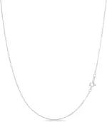 KEZEF Quadratische Gliederkette aus Sterlingsilber, 18 Karat Gold und Roségold für Damen, hypoallergen, nicht färbend, mit Karabinerverschluss – erhältlich in verschiedenen Größen