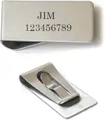 Personalisierte Geldklammer mit Gravur Edelstahl Geldscheinklammer Tragbare Geldklammer aus Metal...