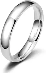 Zakk Ring Damen Herren 2mm 4mm 6mm Titan Poliert Schmal Ringe Verlobungsringe Ehering Hochzeitsringe