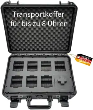 MC-CASES ® Uhrenkoffer für 8 Uhren - Wasserdicht - Abschließbar - Stoßfest - Extrem geschützt - M...