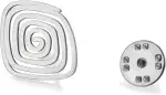 Dreamtimes Geometrische Spirale Brosche Pin Moderne Edelstahl-Schmuck für Frauen Männer Spirale Swir Brosche Einzigartige Unisex Pin für Revers Jacken Hüte