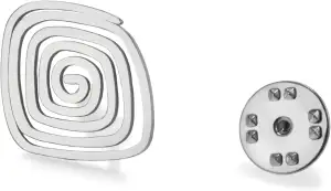 Dreamtimes Geometrische Spirale Brosche Pin Moderne Edelstahl-Schmuck für Frauen