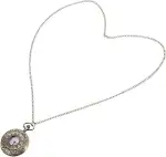 ibasenice Vintage Taschenuhr Metall mit Römischen Ziffern Doppelanzeige Retro Klappuhr für Erwach...