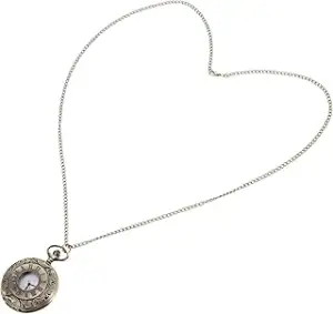 ibasenice Vintage Taschenuhr Metall mit Römischen Ziffern Doppelanzeige Retro Kl