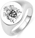 Personalisierter Siegelring mit Familienwappen, 14 Karat vergoldet, Sterling Silber mit Stempel/Logo/Schulabzeichen, Familienwappen-Ring, fürsorgliches Vatertagsgeschenk für