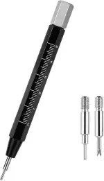 Apausvcm Uhrenarmbandreparaturwerkzeug,Federstegwerkzeug Uhrenarmband Werkzeug,Uhrenwerkzeug Armband mit Lineal,Reparatur Hebel für Uhrenzeiger,zum Einstellen Entfernen Ersetzen von Uhrenarmbändern