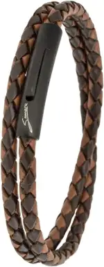 Simaru Premium Lederarmband Made in Germany für Damen & Herren, Unisex Echtleder Wickelarmband mit Edelstahl Hakenverschluss, Echtes Leder Armband