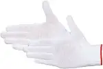 Jah Baumwoll‑Strickhandschuh weiß nahtlos – dehnbar & beidseitig tragbar – für Verpackung, Wareneingang & Handling