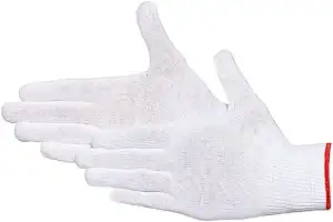 Jah Baumwoll‑Strickhandschuh weiß nahtlos – dehnbar & beidseitig tragbar – für V