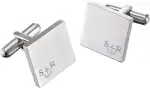 Gravado Manschettenknöpfe aus Edelstahl mit Initialgravur