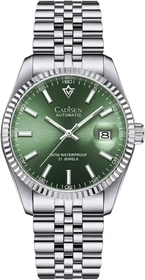 CADISEN Automatik Uhr Herren Mechanische Automatikuhr Saphirglas Und Edelstahlar