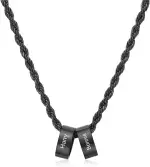 lorajewel Personalisierte Edelstahl Ketten für Herren Halskette mit Namen Geschenke für Männer Vatertag Weihnachten Valentinstag