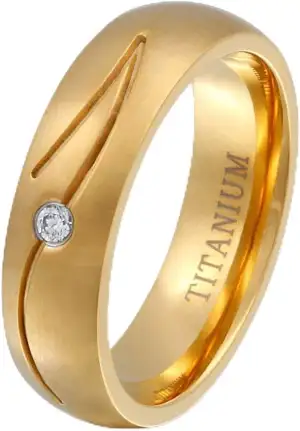 Juwelier Schönschmied - Damen Trauringe Eheringe Golden River Titan Zirkonia T19