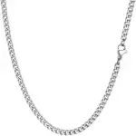 PROSTEEL Herren Halskette Klassische Panzerkette 3/6/9/12mm breit kubanische Gliederkette Herren Hip-Hop Kette Cuban Chain Necklace für Männer Jungen Edelstahl/18k vergoldet 36/46/51/55/61/66/71/76cm