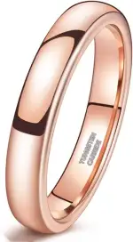 Zakk Ringe Damen Herren Wolfram Rosegold Vorsteckring Schmal Schlicht Poliert Verlobungsringe Eheringe Trauringe 2mm 4mm 6mm