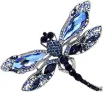 Vintage Damen Strass Brosche,Libelle Brosche Pin Kristall,Braut Korsage Brosche,Geschenk für Frauen,für Kleid Pullover Mantel Hüte Dekor