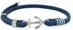 Aloha Nautisches Armband Anker Geschenkidee Herren Damen Kordel Blau verstellbar Stahl, Taglia un...