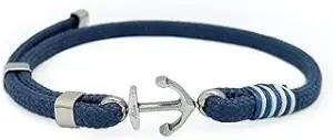 Aloha Nautisches Armband Anker Geschenkidee Herren Damen Kordel Blau verstellbar