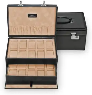 SACHER Uhrenkoffer new Classic/schwarz (Leder)