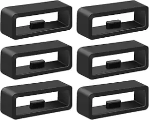 Mugust 6 Stück Uhrenarmband Schlaufe, 20mm Silikon Verschlussring für Garmin Viv