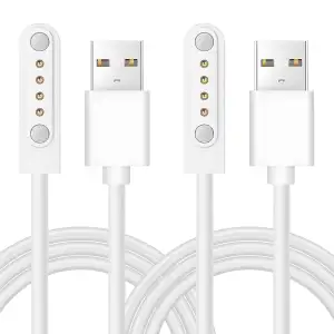 Leikedun 2 Stück Universal Kinder Smartwatch Ladekabel Magnetisch 4 Polig 7,62mm