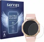 Savvies 6 Stück Schutzfolie für Mutoy Smartwatch 1.32" (rund) Displayschutz-Folie Ultra-Transparent