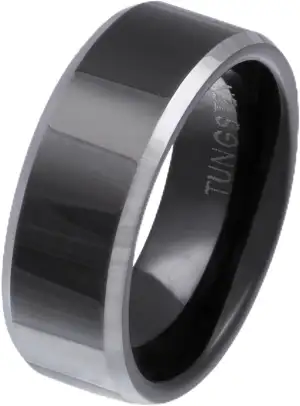 Juwelier Schönschmied - Herren Ehering Partnerring Back Beauty Wolframcarbid ink