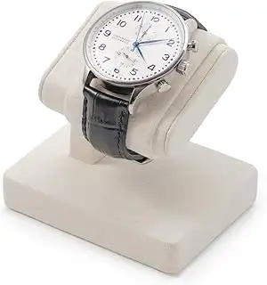 Uhrenständer aus Samt – Luxus Einzel-Uhrenhalter mit weichem Velours, Edle Tisch