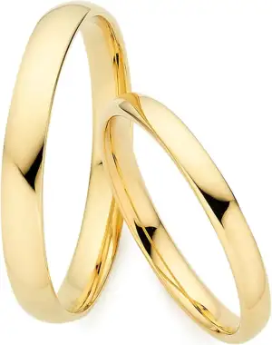 123traumringe Eheringe in 333 Gold I Edle Partnerringe mit Etui I Gravierbare Eh