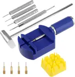 Uhrenarmband Reparatur Werkzeug Set, Uhrenwerkzeug zum Kürzen von Uhrenarmbändern, Stiftausdrücker und Uhrmacherwerkzeug, Multifunktionales Set mit Ersatzstiften und Zubehör