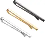 4 Stück Krawattennadel Gold Schwarz Silber Blau Krawattenklammer Herren Set fürs Büro Hochzeit Geschäft Herrenschmuck mit Geschenkbox