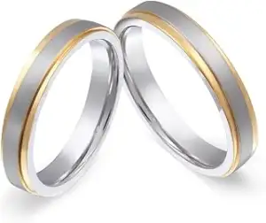 Freundschaftsringe Partnerringe - inkl. WUNSCHGRAVUR - Edelstahl 21HH - mit AMAZ