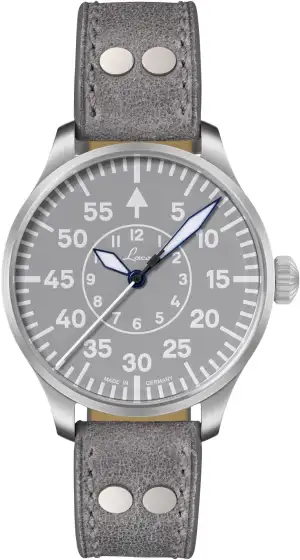 Laco Fliegeruhr, Automatikuhr, Edelstahlgehäuse, Saphirglas, 5 bar, Made in Germ