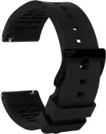 TStrap SilikonUhrenarmband Sport 22mm - Schwarz Gummi Uhr Armband Weich mit Schnellverschluss - Smartwatch Ersatzarmband für Herren und Damen - 18mm 19mm 20mm 21mm 22mm 24mm