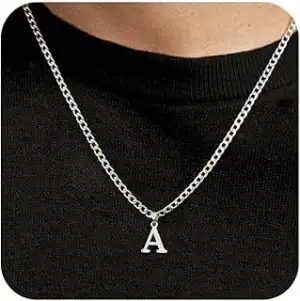 Initialhalskette Herren - personalisierte Halskette für Freund/Brother/Sohn, Geb