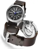 Boyarca Pilotenuhr Herren Flieger Armbanduhr Japan Automatikwerk Mechanische Uhren Edelstahlgehäuse Flieger Uhren mit Leuchtend Wasserdicht