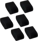Upstore Samt-Uhrenkissen, für Armbanduhren, Uhren, Kissenhalter für Uhren, Armbänder, Aufbewahrung, Sammlung, Vitrine (7,1 x 4,3 x 3,3 cm, schwarz), 6 Stück