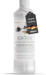 PURIVITA® Ultraschallreiniger Konzentrat [500ML] - Reinigungsmittel für Ultraschallgeräte - Reinigungsflüssigkeit für Ultraschallreiniger - Ultraschall Reinigung für Brillen, Schmuck, Zahn & Münzen