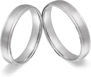 Partnerringe Freundschaftsringe - inkl. WUNSCHGRAVUR - Edelstahl 1HH - mit AMAZO